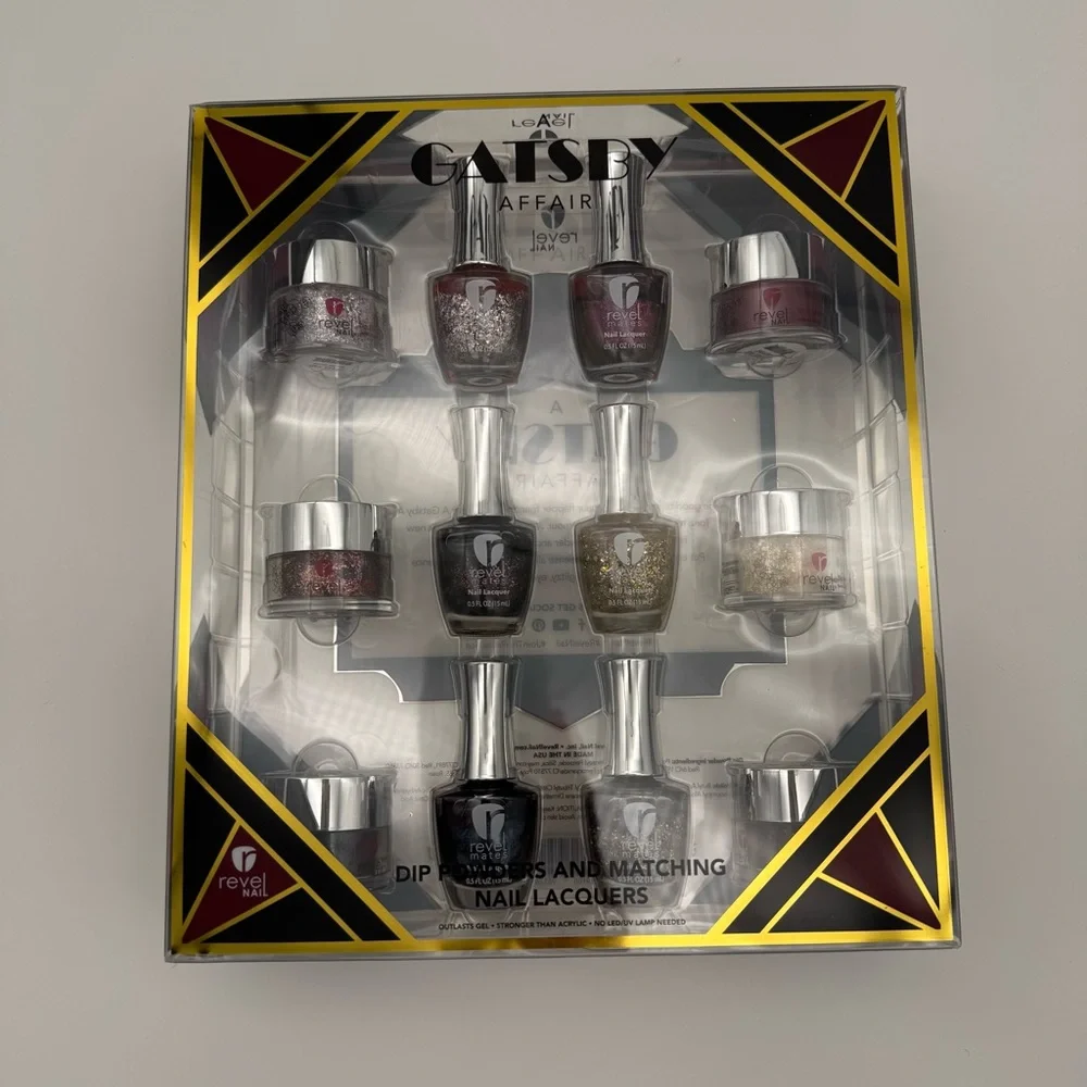 Revel Nail A Gatsby Affair Nail Dip Powder & Lacquer Collection NWT